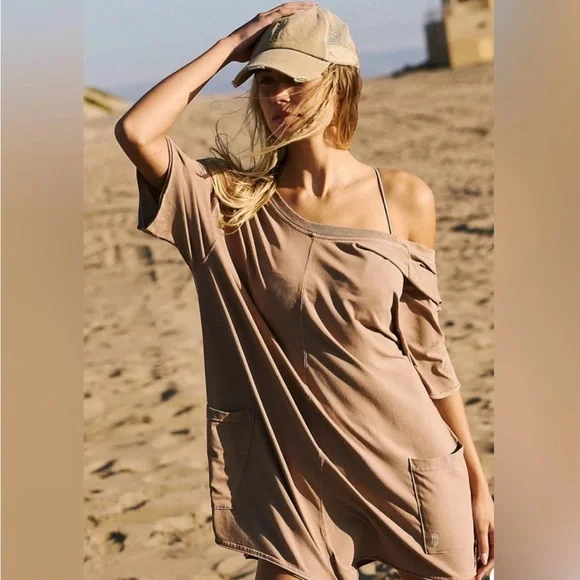 NWT Free People Hot Shot Tee Romper - Picture 2 of 15